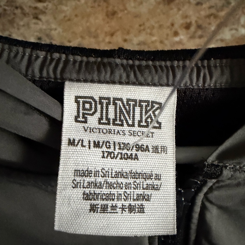 PINK Victoria's Secret Gray Hooded Windbreaker Jacket. - Picture 4 of 4